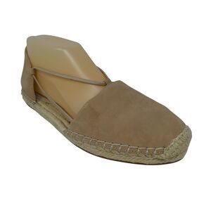 Eileen Fisher Lee Tan Suede Espadrille Flats Sandals